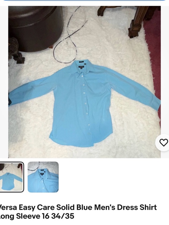 Versani Other - Versani Solid Light Blue Long Sleeve Button Down Shirt